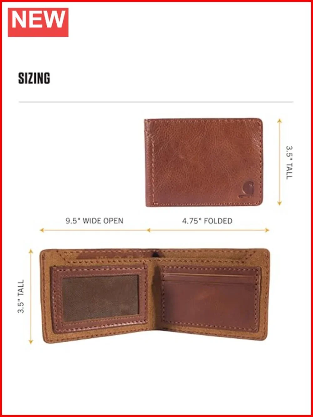 Full Grain Patina Leather Bifold Wallet with Card Slots